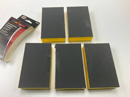 (5) Color Extra CX8335 Waterproof Sanding Sponge P2000 Shine 2000 Grit 3''x5''x1''