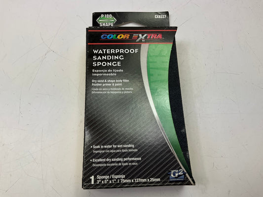 Color Extra CX8337 Waterproof Sanding Sponge P180 Shape 180 Grit  3'' X 5'' X 1''