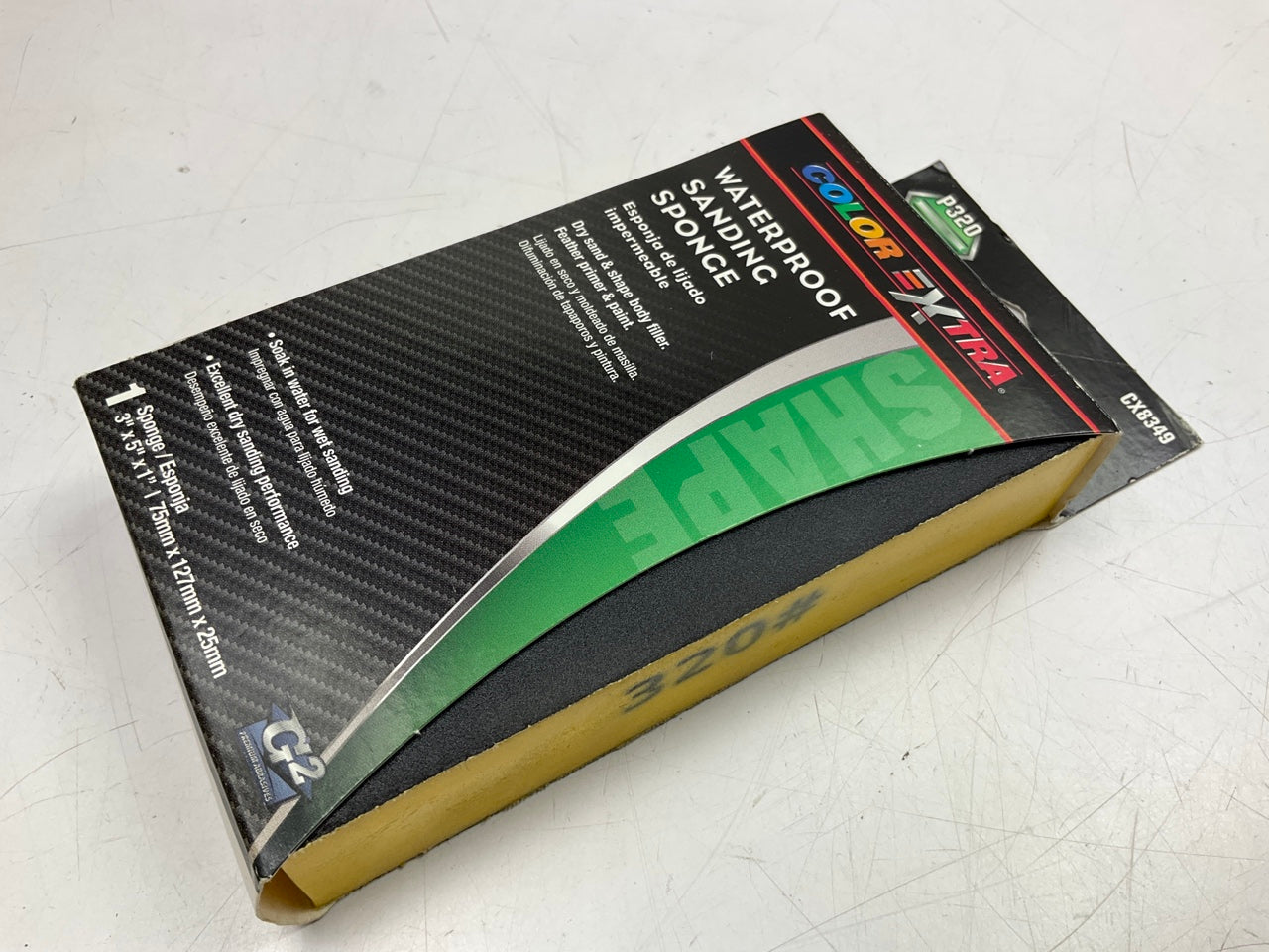 Color Extra CX8349 Waterproof Sanding Sponge - 3'' X 5'' X 1''