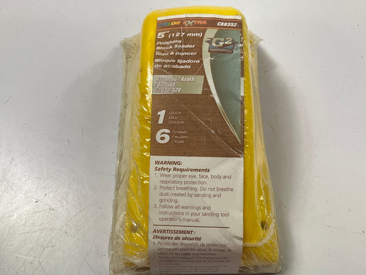 Color Extra CX8352 5'' Finishing Block Sander W/ 6 Assorted Sheets 80 180 320