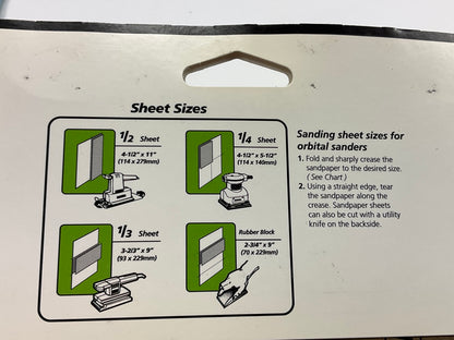 Pack Of 6 - Color Extra CX8368 WET / DRY Sandpaper Sheets 9'' X 11'' 80 Grit