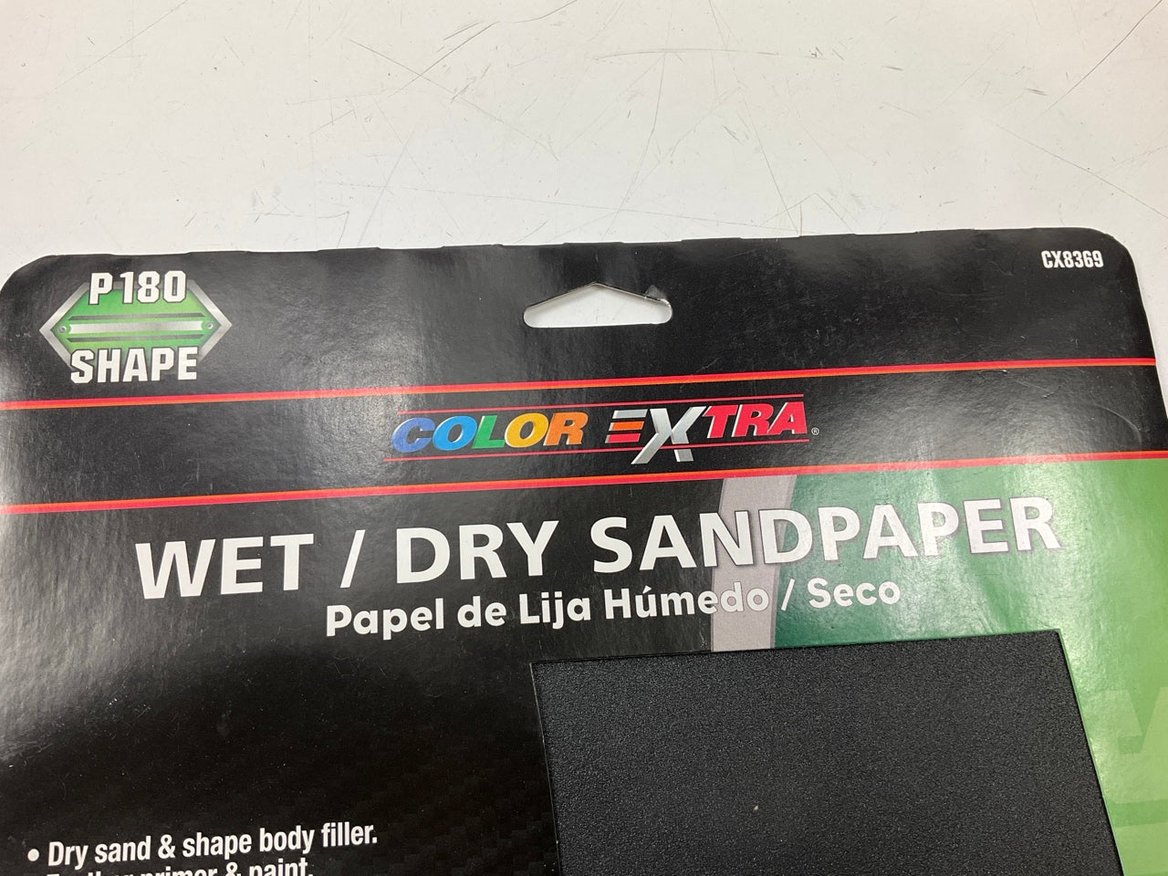 (2) Pack Of 3 Color Extra CX8369 WET/DRY Sandpaper Sheets P180 Grit Shape 9''X11''