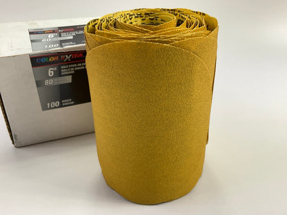 Color Extra CX8421 6'' GOLD Stick-on Sanding Discs, 80 Grit, 100 / PACK