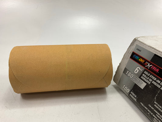 Color Extra CX8423 6'' Gold Stick-On Sanding Disc, 180 Very Fine Grit, 100 Discs