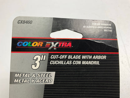(10) - Color Extra CX8460 Metal & Steel Cut-Off Wheel W/ Arbor 3'' X 1-16'' X 3/8''