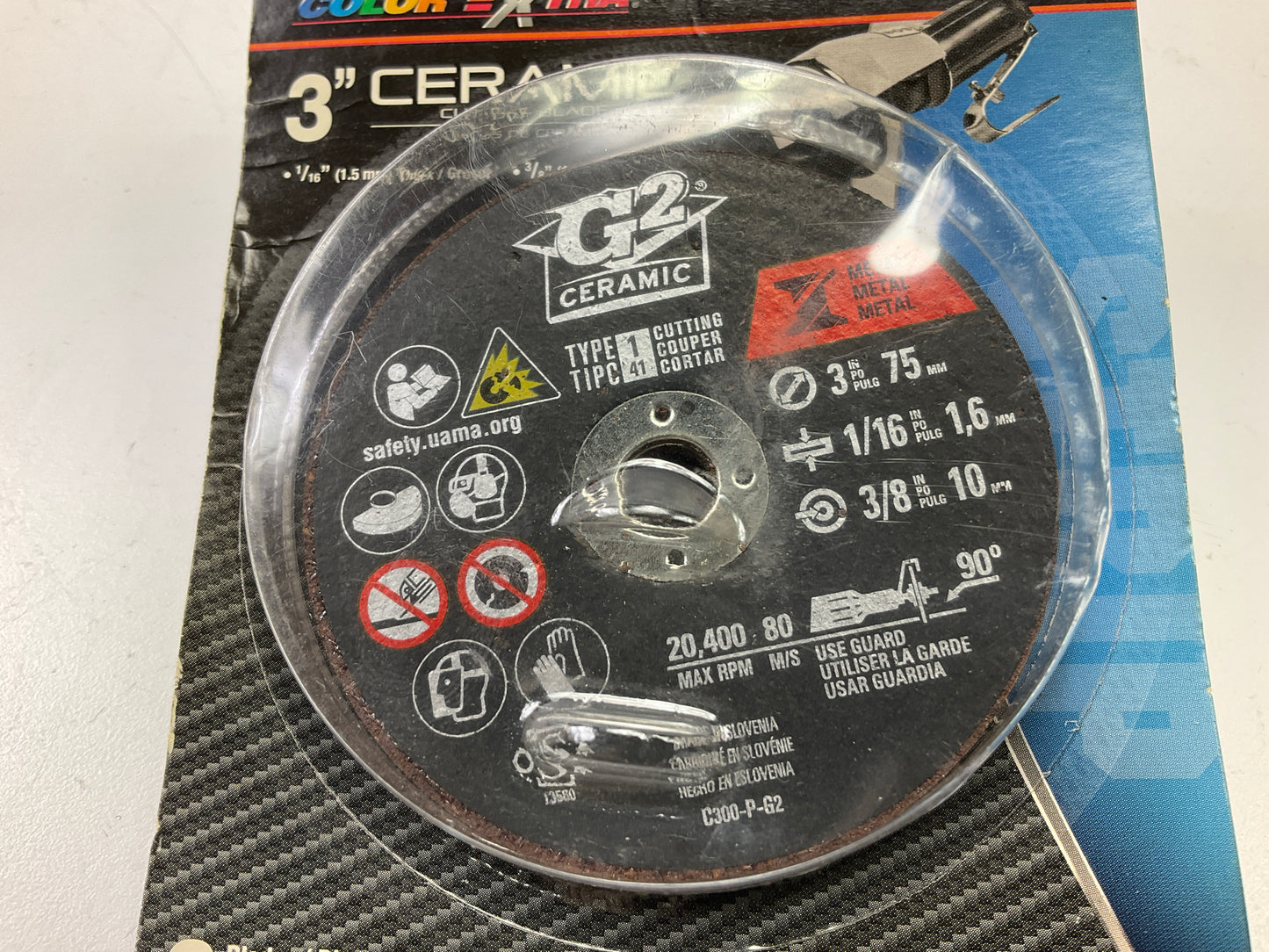 (10)  Color Extra CX8464 Ceramic Metal Cut-Off Wheel 3'' X 1/16'' X 3/8