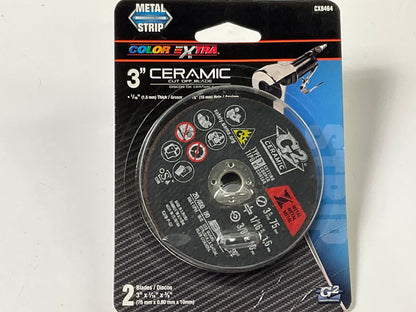 Pack Of 2 - Color Extra CX8464 Ceramic Metal Cut-Off Wheel 3'' X 1/16'' X 3/8