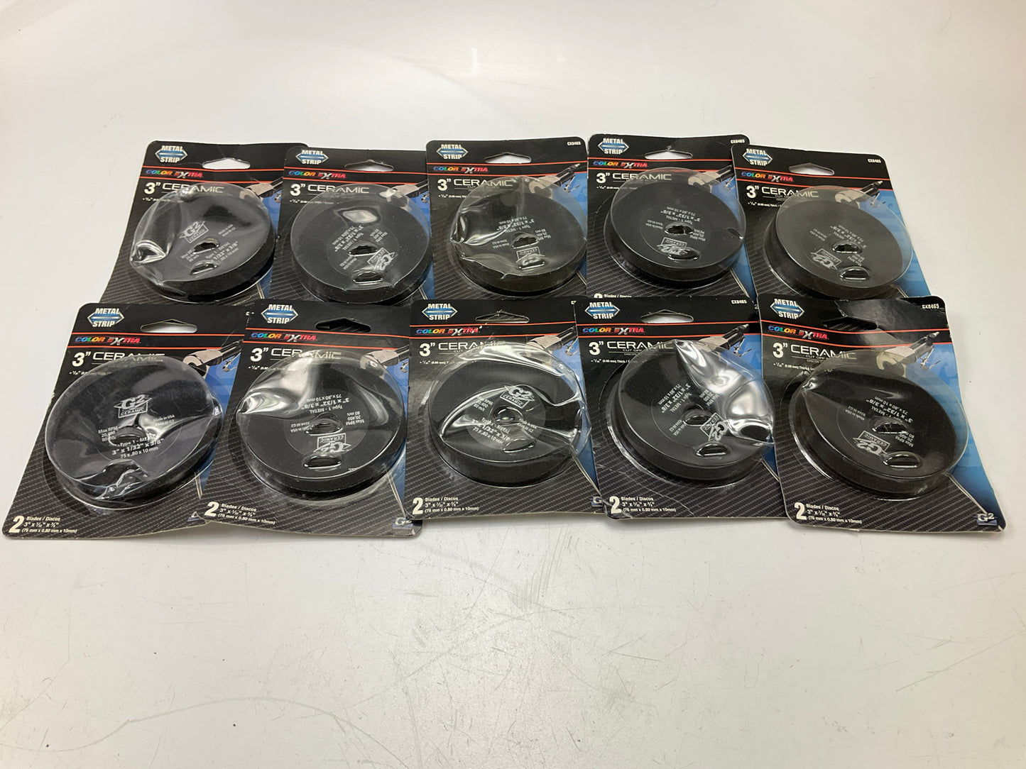 (10) Color Extra CX8465 Ceramic Grinding / Cut-Off Wheel 3'' X 1/32'' X 3/8''