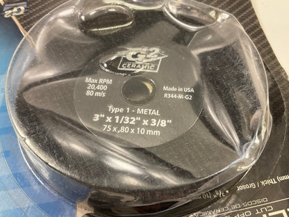 Pack Of 2 Color Extra CX8465 Ceramic Grinding / Cut-Off Wheel 3'' X 1/32'' X 3/8''