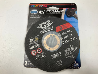 (10) Color Extra CX8468 4.5'' Metal Grinding Cut-Off Wheels .040'' Thick 7/8'' Hole