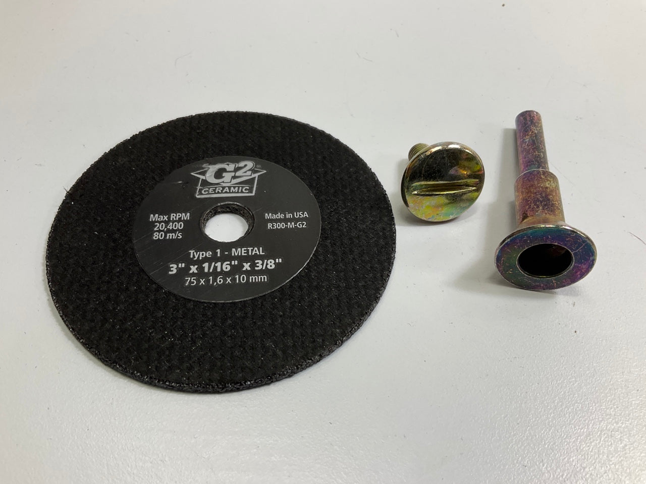 (10) Color Extra CX8470 Ceramic Grinding / Cut-Off Wheel W/ Arbor 3''x1/16''x3/8''
