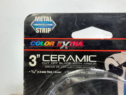 (10) Color Extra CX8470 Ceramic Grinding / Cut-Off Wheel W/ Arbor 3''x1/16''x3/8''