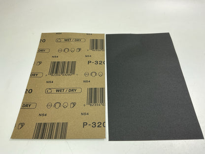 Color Extra CX8471 Sandpaper Sheets 5-1/2'' X 9'', 320 Grit - Pack Of 12