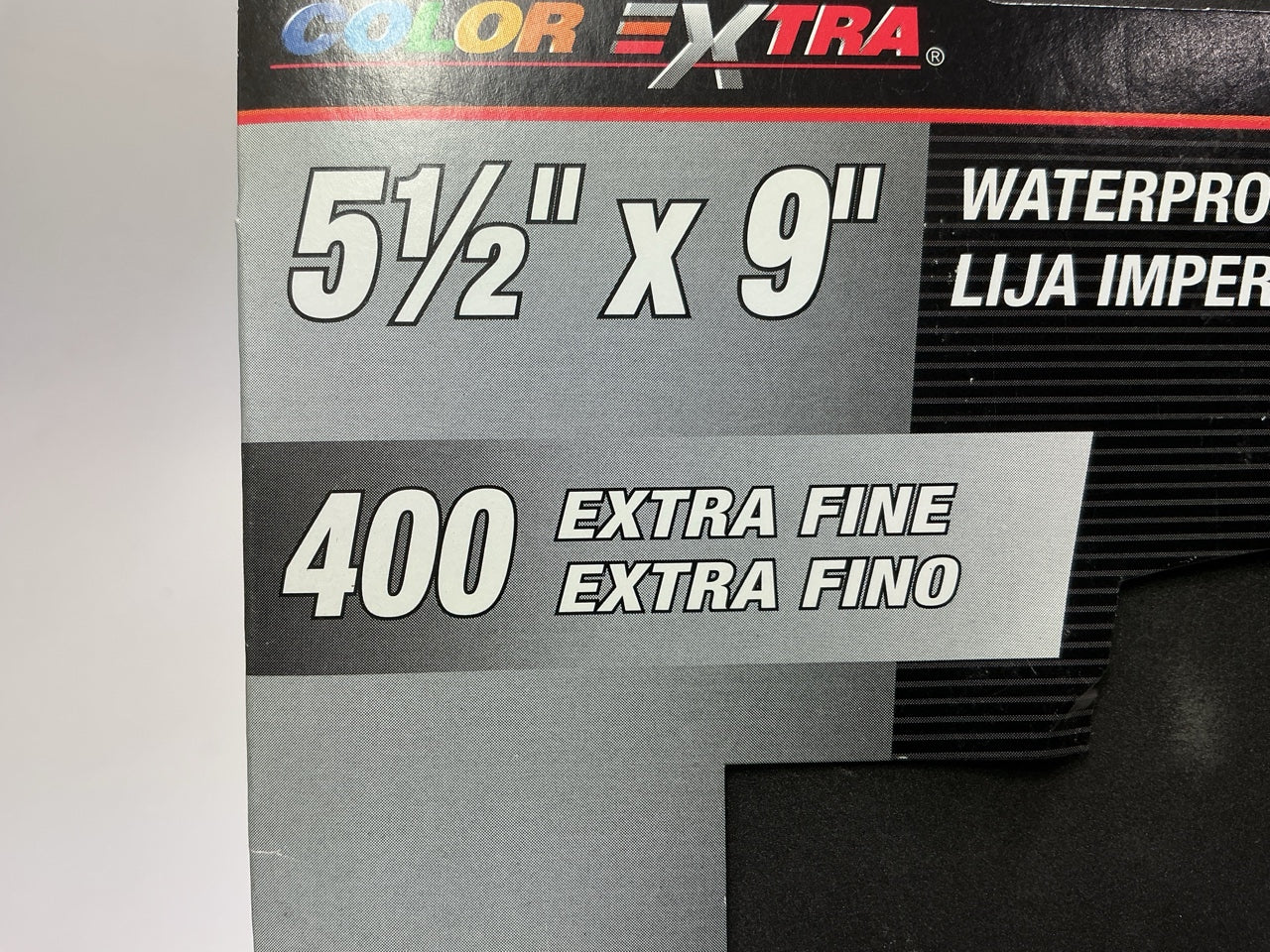 12 Sheets, Color Extra CX8472 Sandpaper Sheets 5-1/2'' X 9'', 400 Grit, Extra Fine