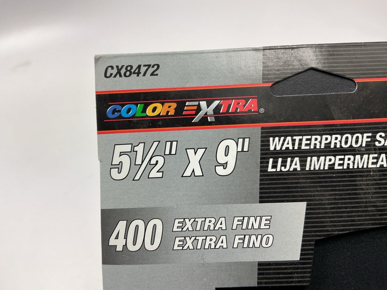 Color Extra CX8472 Sandpaper Sheets 5-1/2'' X 9'', 400 Grit, Extra Fine, Pack Of 6