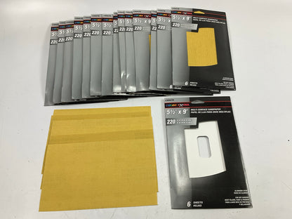 (90) Sheets - Color Extra CX8479 Sandpaper Sheets, 220 Grit, 5-1/2'' X 9''