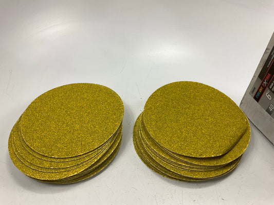 Color Extra CX8506 6'' Hook & Loop Sanding Discs, 40 Grit Extra Coarse, 50 Discs