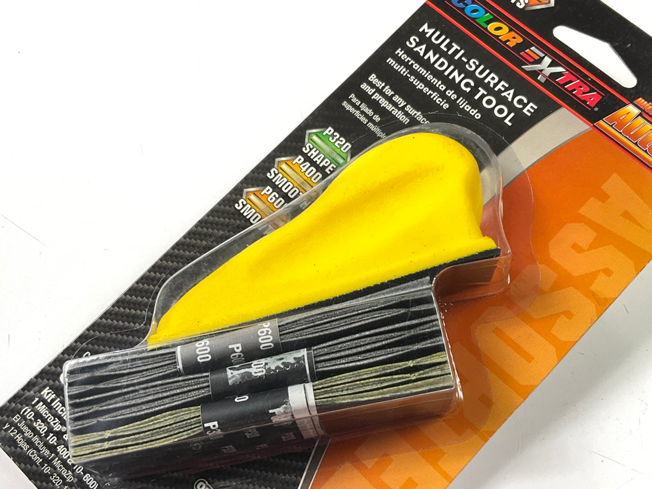 Color Extra CX9800 Multi-Purpose Sanding Tool W/ Assorted Sheet 320 400 600 Grit