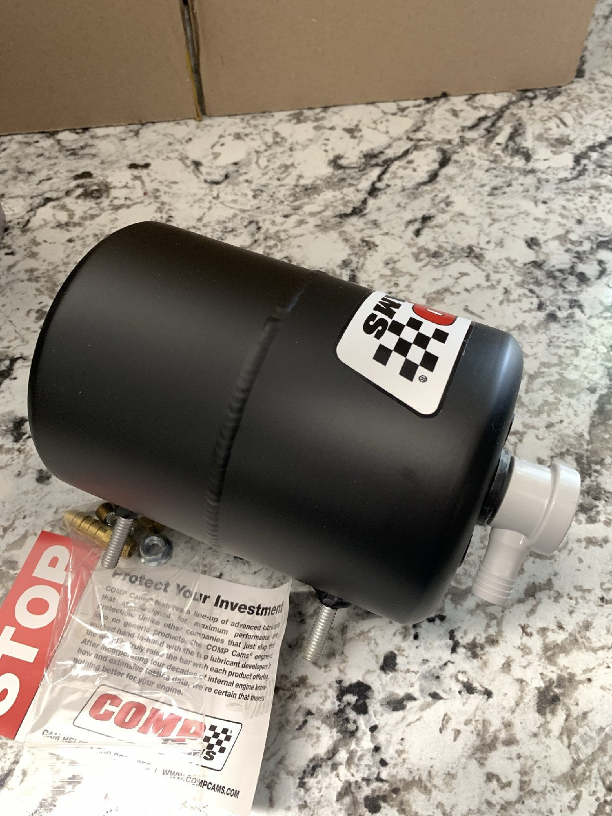 Comp Cams 5200 Vacuum Canister Reservoir Tank Black Powder Coated Aluminum