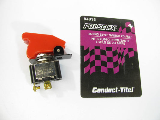 Conduct-tite 84815 Universal Racing Style Toggle Switch W/ Safety Cover 12V 20A