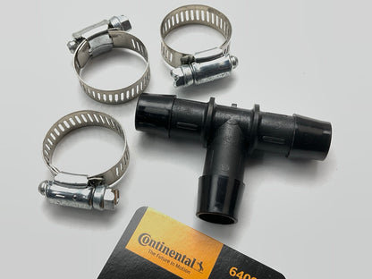 Continental 64090 5/8'' (16mm) Coolant Heater Hose Tee Connector