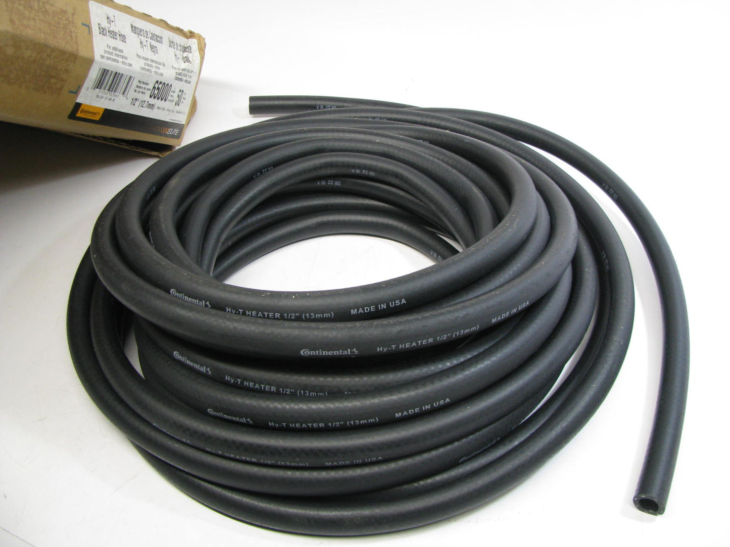50 FEET - Continental 65000 HVAC Black 1/2'' Heater Hose - 1/2'' ID X 50' Long