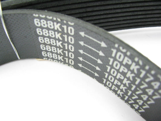 Continental 688K10 Serpentine Belt - 1.367'' X 69.25'' - 10 Ribs