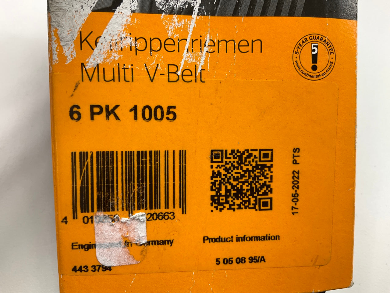 Continental 6PK1005 Serpentine Belt