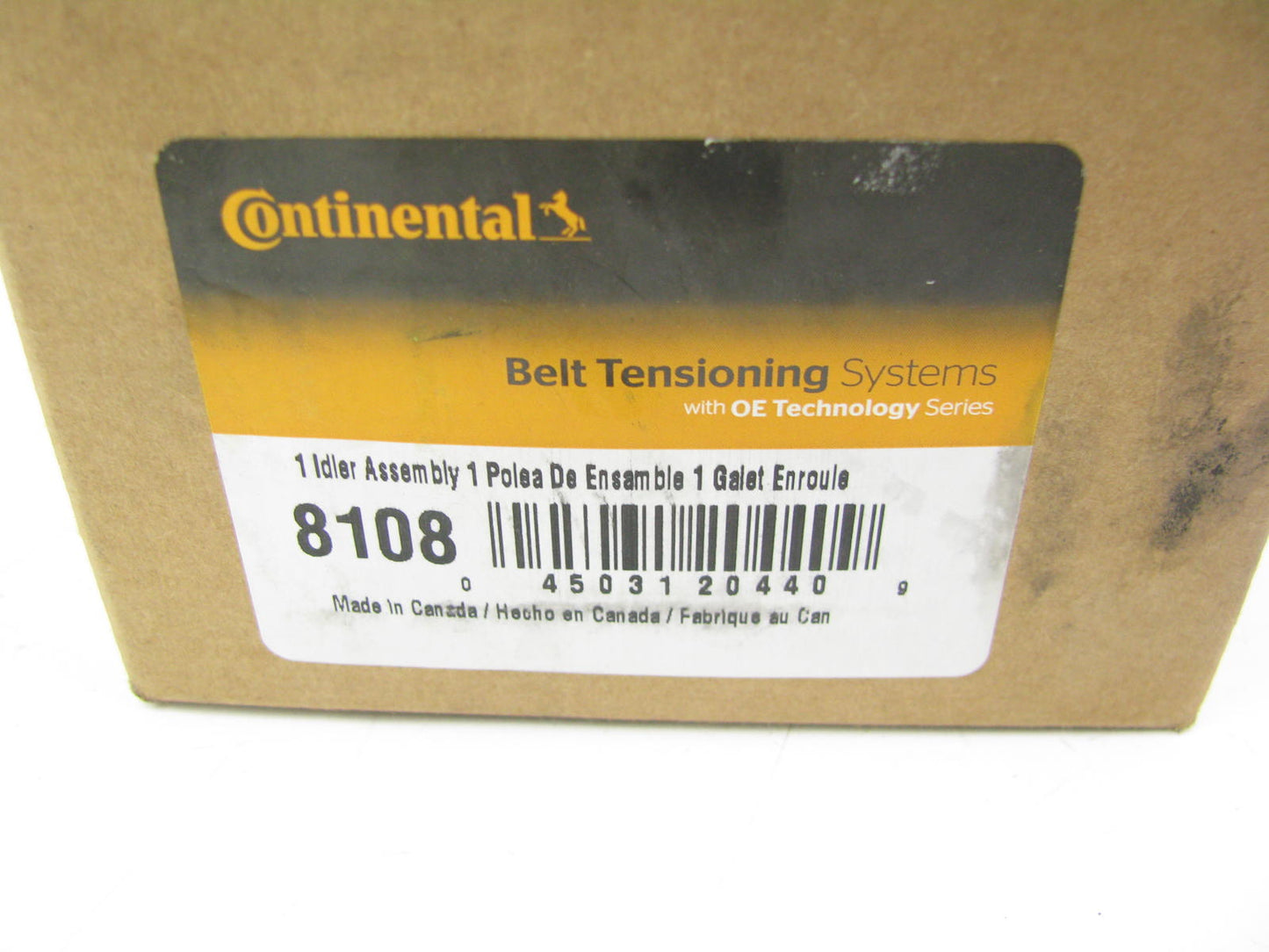 Continental 8108 Drive Belt Idler Pulley 1985-1995 Toyota 2.4L-L4