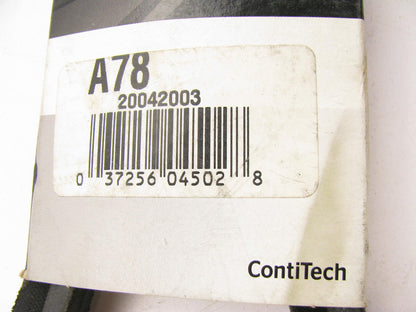 Continental A78 Industrial Accessory Drive Belt - 1/2'' X 80'' - 36 Degree