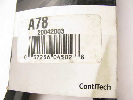 Continental A78 Industrial Accessory Drive Belt - 1/2'' X 80'' - 36 Degree