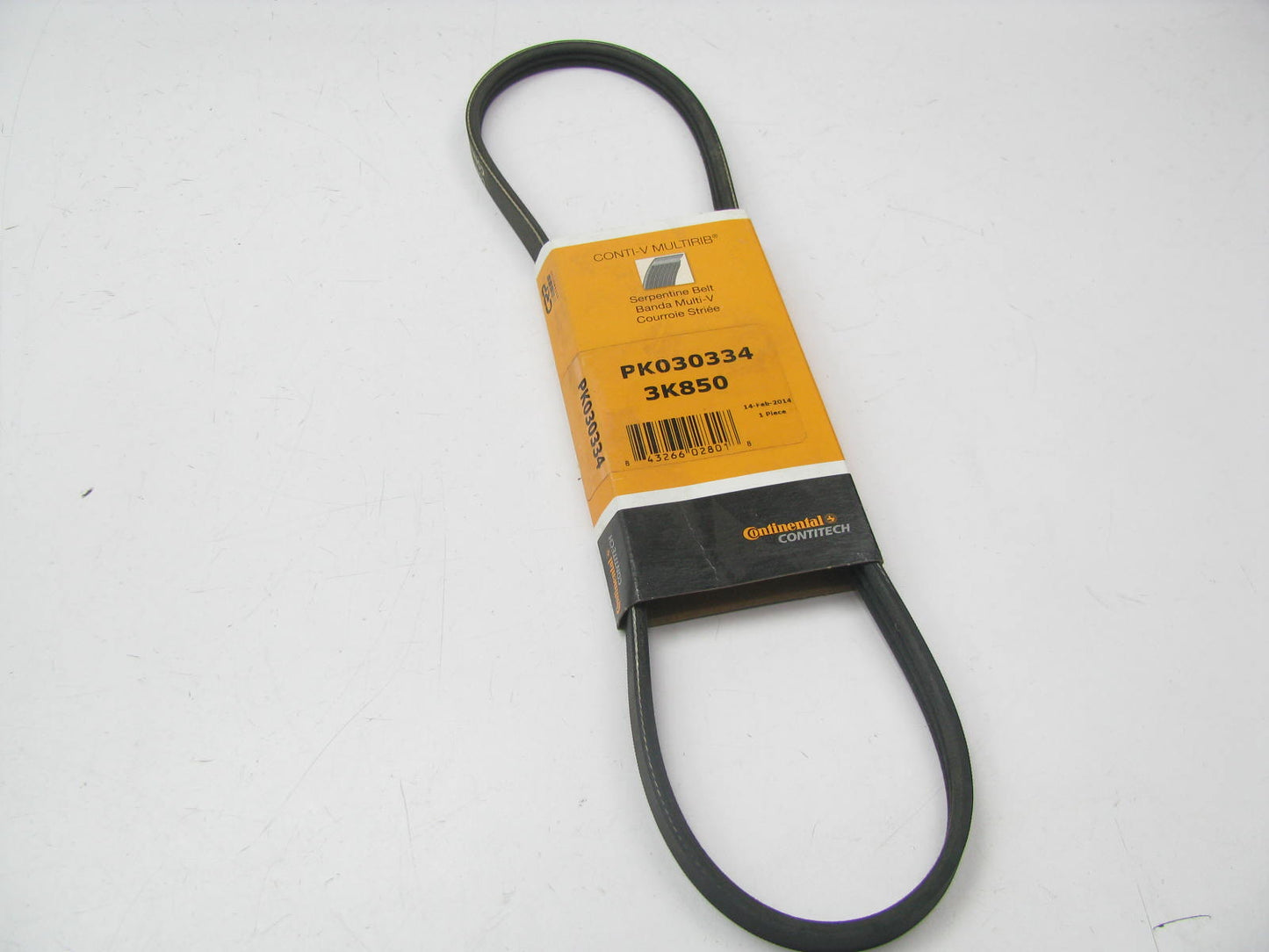 Contitech 3K850 Serpentine Belt - 0.42'' X 33.50'' - 3 Ribs