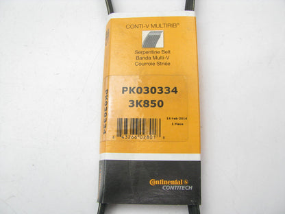 Contitech 3K850 Serpentine Belt - 0.42'' X 33.50'' - 3 Ribs