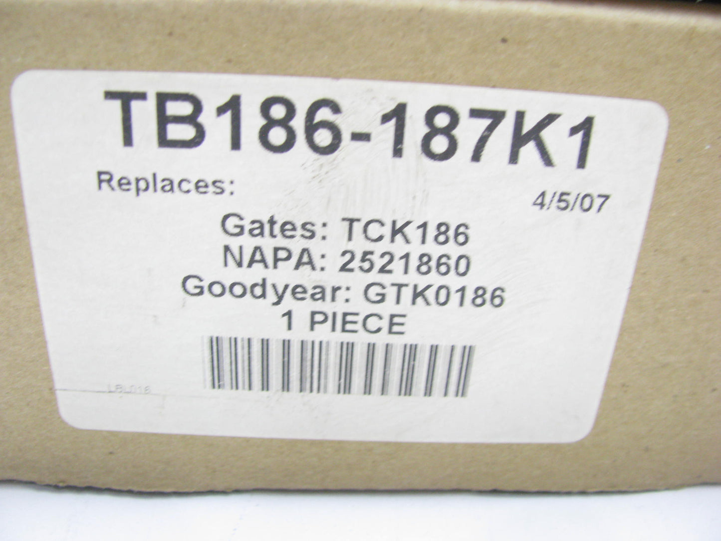 Engine Timing Belt Component Kit- TB186-187K1