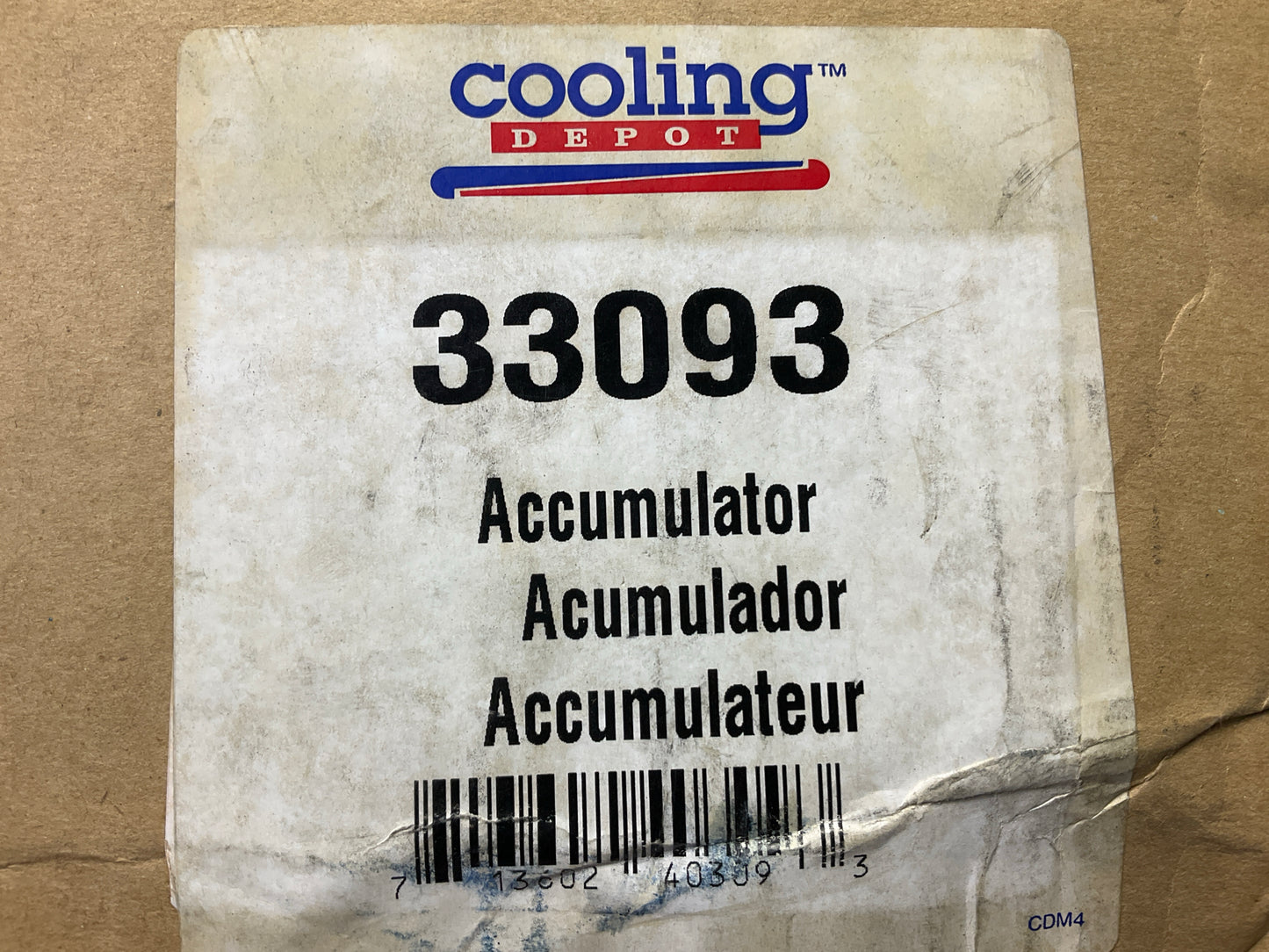 Cooling Depot 33093 A/C Accumulator