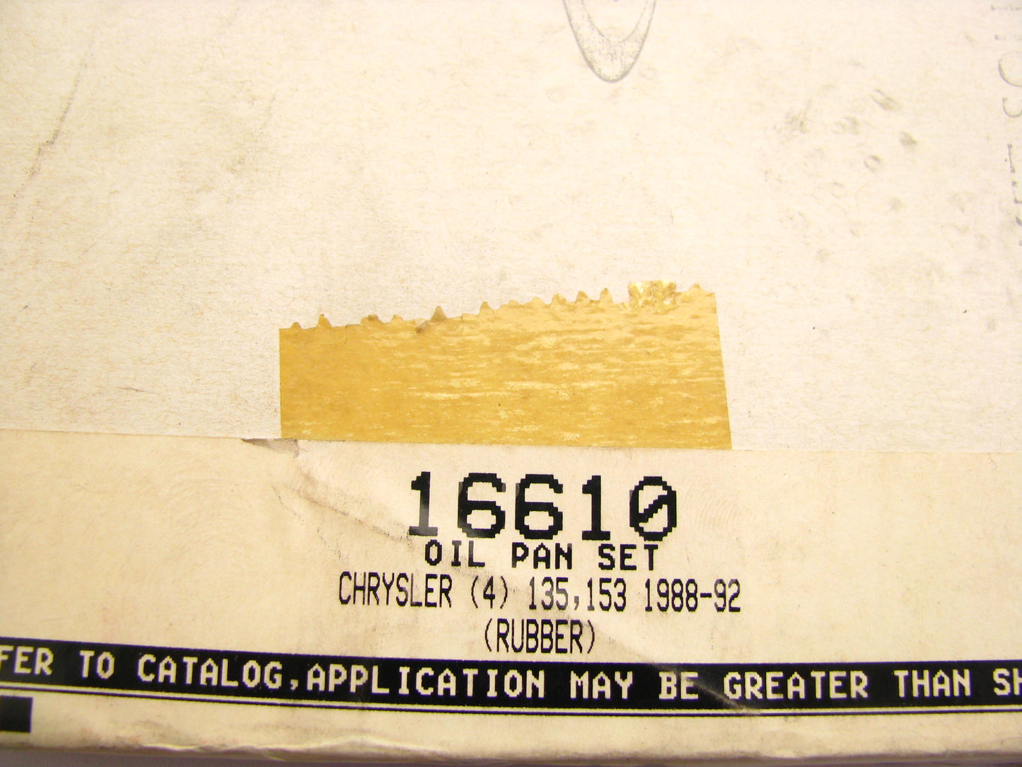 Corteco 16610 Engine Oil Pan Gasket Set For 1988-1995 Chrysler 2.2L 2.5L