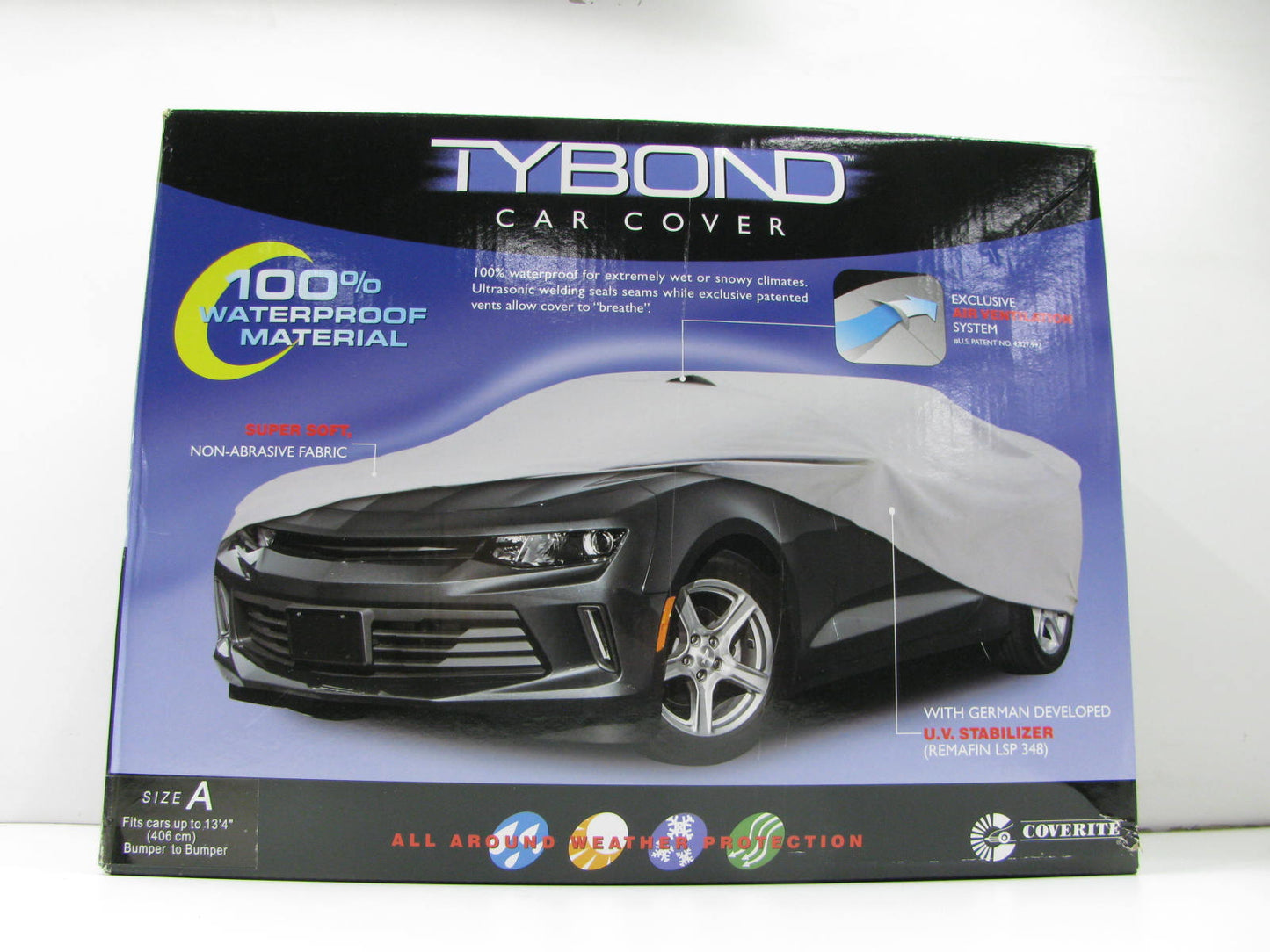Coverite 10731 Tybond 100% Waterproof Car Cover For Cars Up To 13'4'' In Length