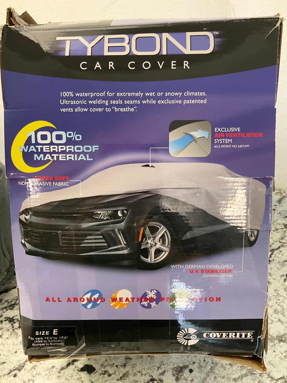 Coverite 10735 Tybond Waterproof Premium Car Cover For Cars 16'4'' To 17'6'' Long