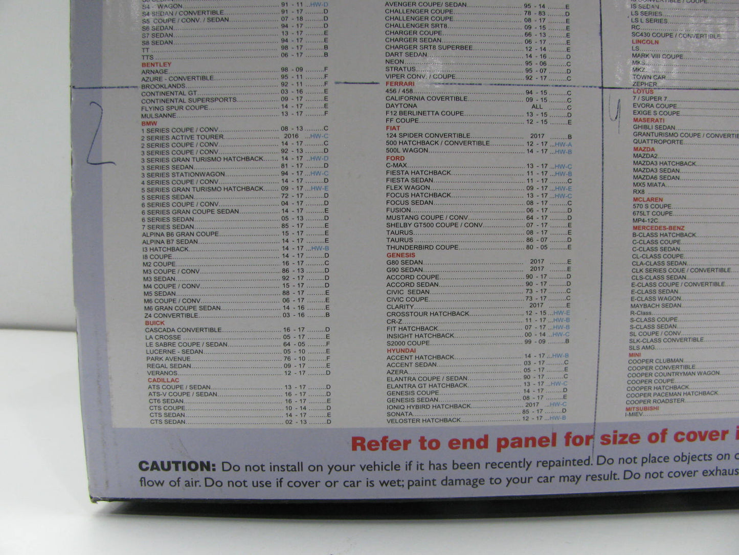 Coverite 10736 Tybond 100% Waterproof Car Cover For Cars 17'7'' To 18'9'' Long