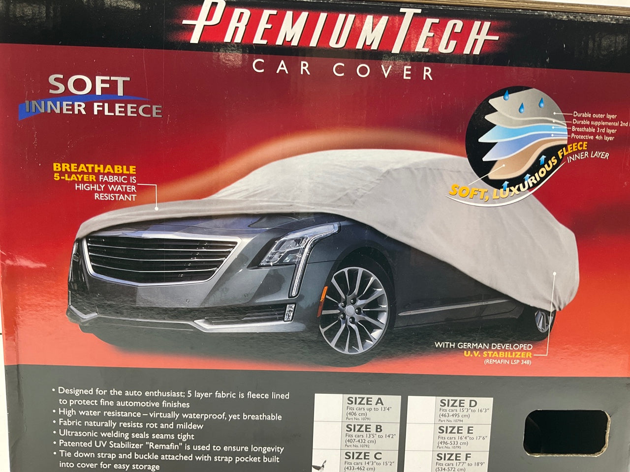 Coverite 10793 The Ultimate PREMIUM Car Cover 5-LAYER For Cars 14'3-15'2'' Long