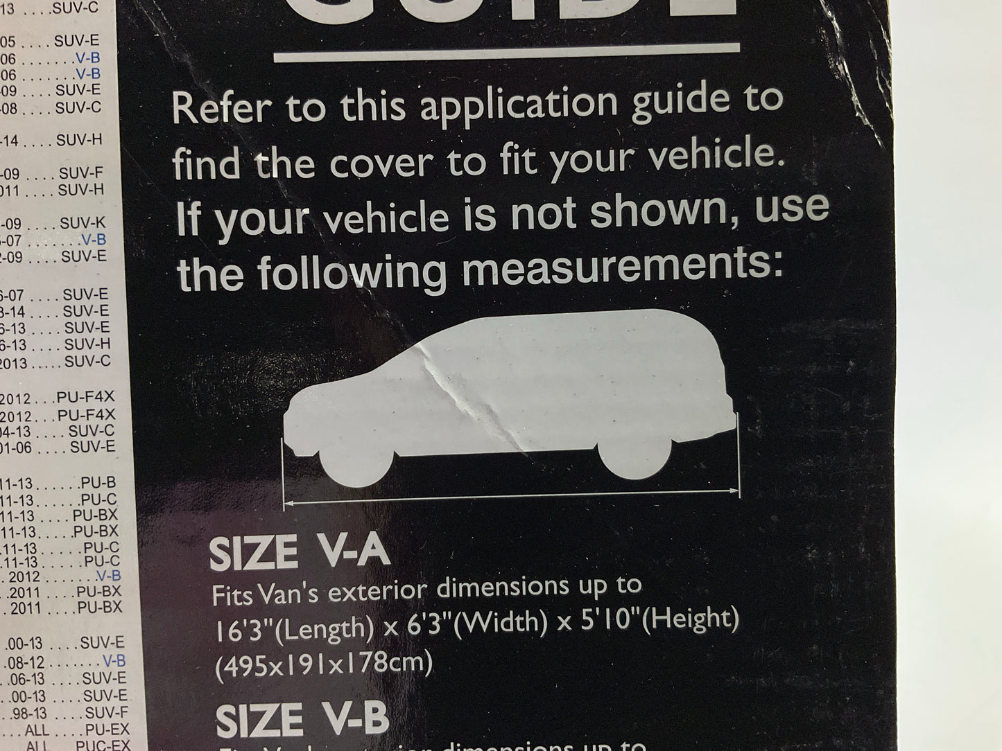 OPEN BOX Coverite 12701 Bondtech Car Cover, Vans Up To 16'3 L X 6'3'' W X 5'10'' H