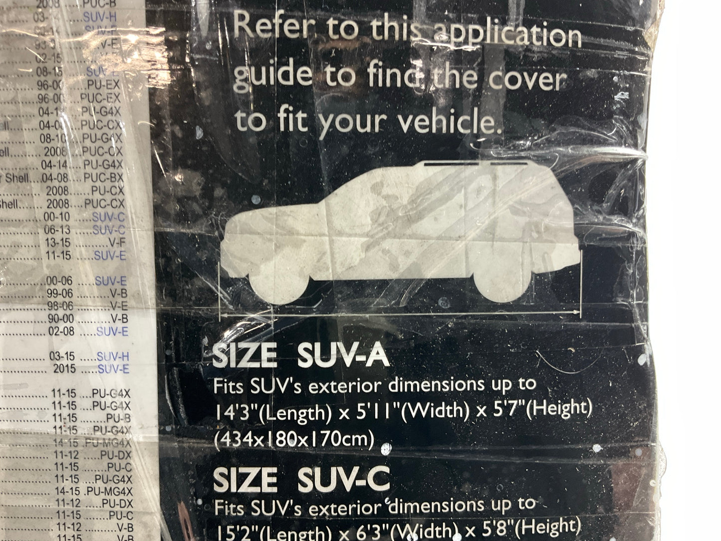OPEN BOX - 14701 Bondtech SUV Car Cover For Up To 14'3'' L X 5'11'' W X 5'7'' H