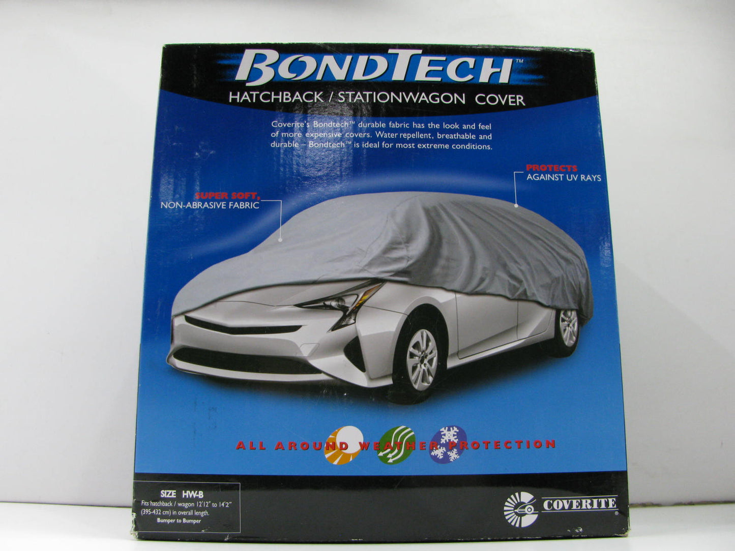 Coverite 16702 Bondtech Hatchback Car Cover For Hatchbacks Up To 168'' Long