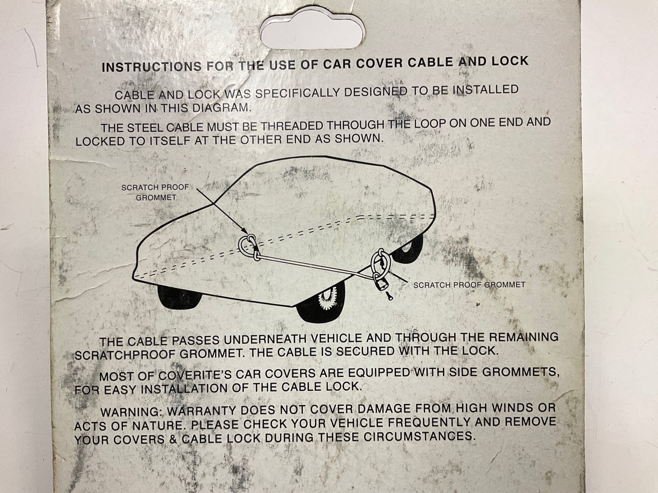 Coverite 20100 Car Cover Security Anti-theft Kit: Cable & Pad Lock W/ 2 Keys