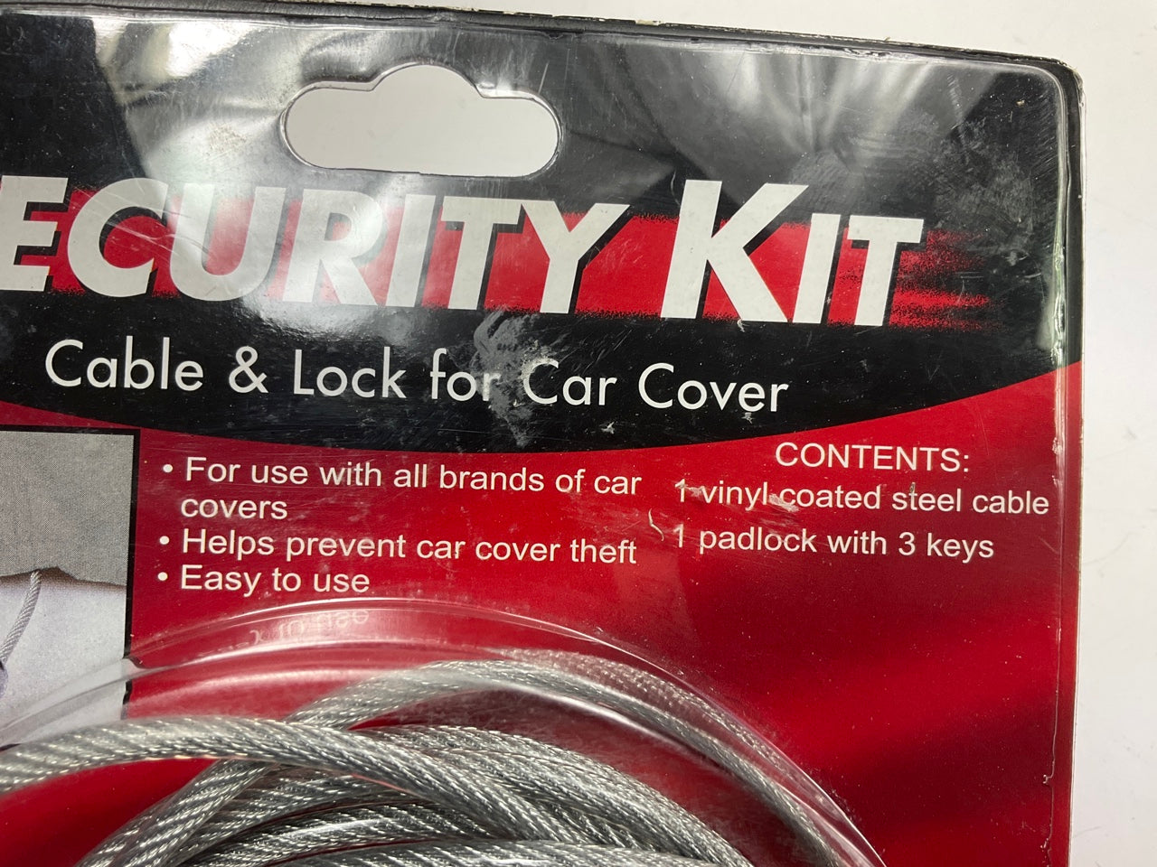 Coverite 20100 Car Cover Security Anti-theft Kit: Cable & Pad Lock W/ 2 Keys