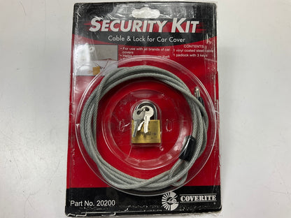 Coverite 20200 Lock & Cable Security Kit For Coverite Car Covers, Prevent Theft