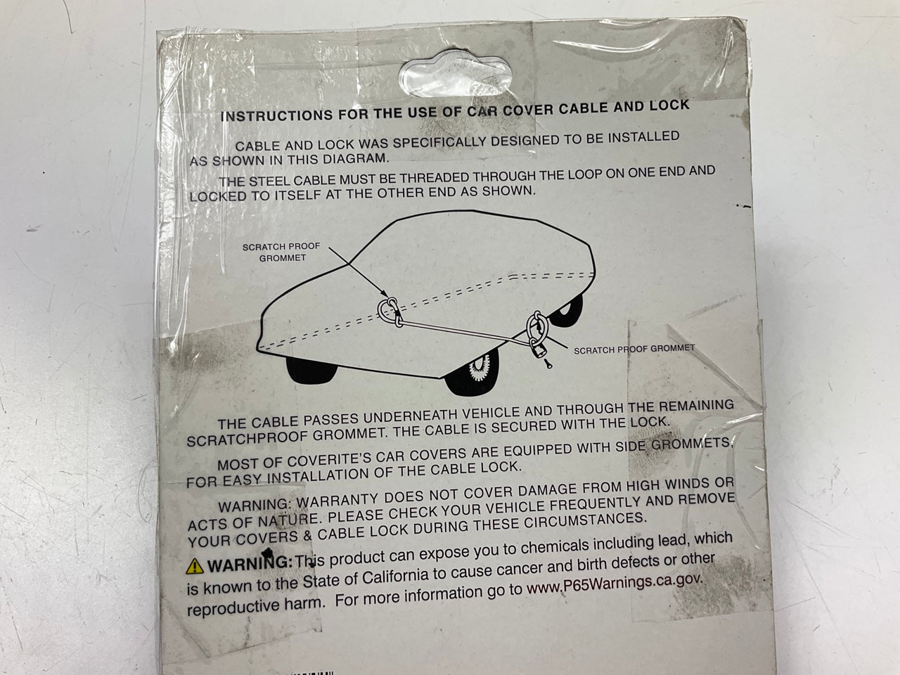 Coverite 20200 Lock & Cable Security Kit For Coverite Car Covers, Prevent Theft