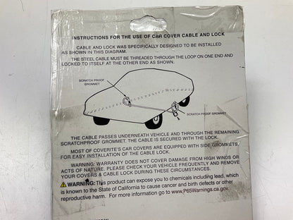 Coverite 20200 Lock & Cable Security Kit For Coverite Car Covers, Prevent Theft
