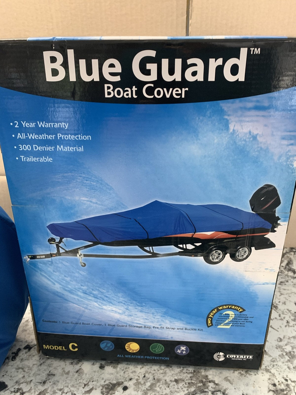 Coverite 30313 Boat Cover For Boats From 16' Up To 18.5' Long, 98'' Beam Width