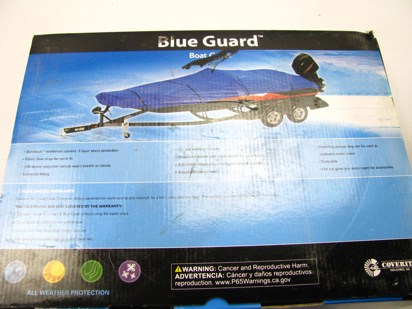 Coverite 30315 Model E Blue Guard Boat Cover For 20'-22' Boats